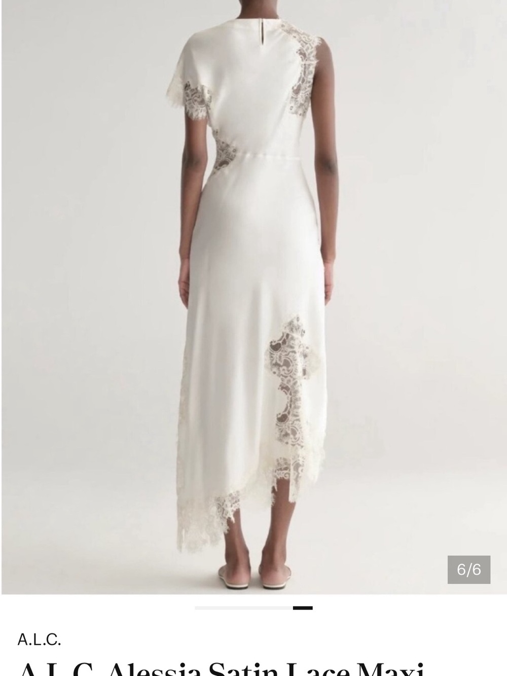 A.L.C. Alessia Satin Lace Maxi Dress - Picture 7 of 7